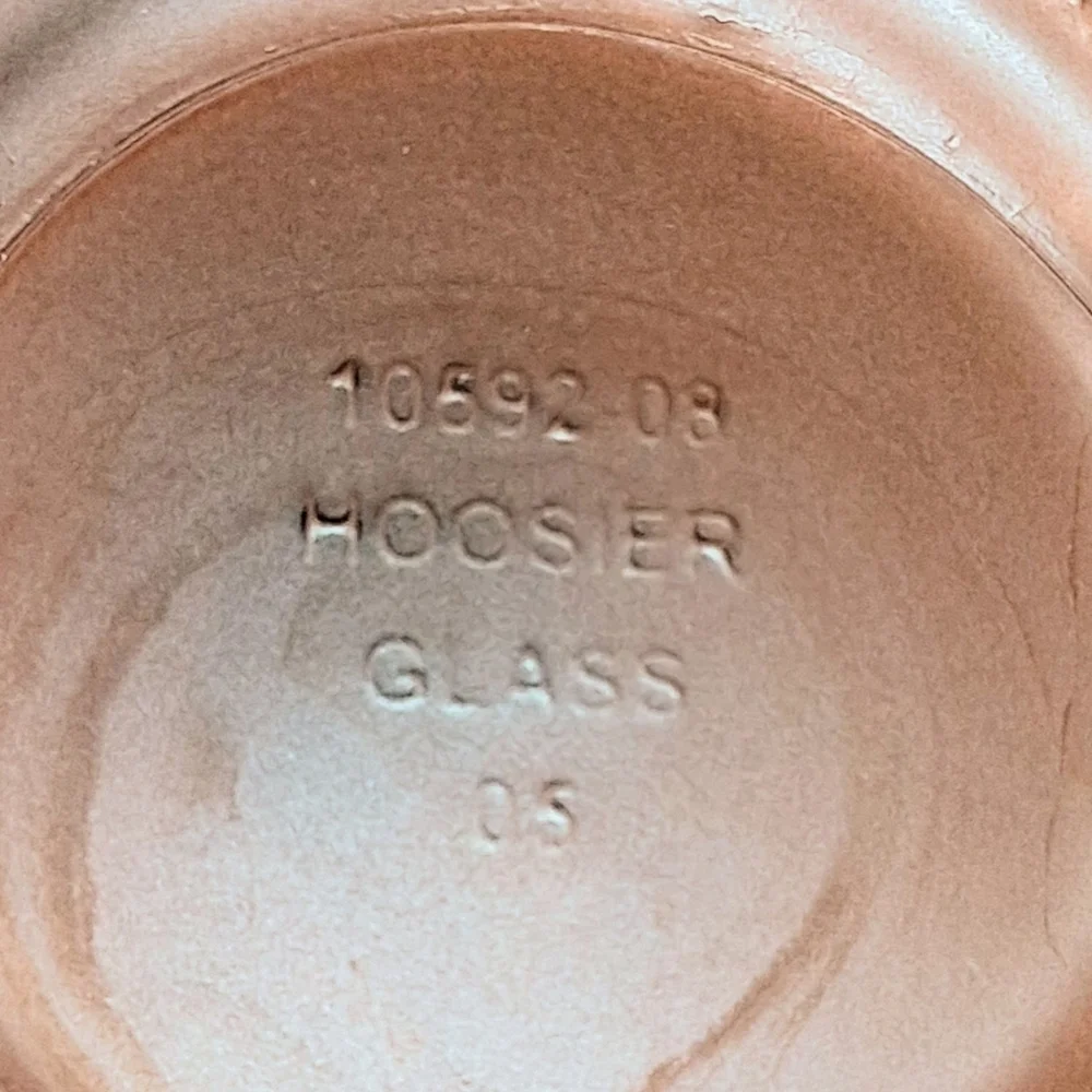 Vintage 70's Hoosier Glass Brown Vertical Ribbed Vase
